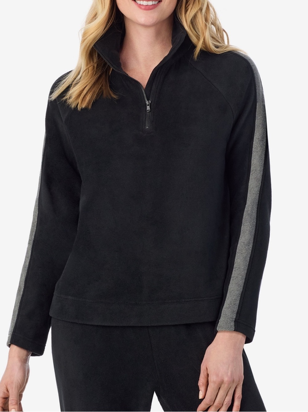 Cuddl Duds × Jennifer Lake Fleecewear with Stretch Half-Zip Pullover